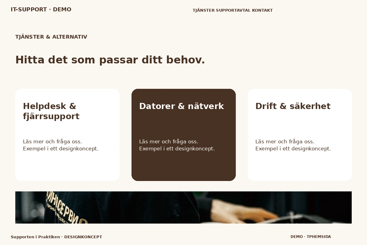 Supporten i Praktiken – Tjänster & alternativ för it-support
