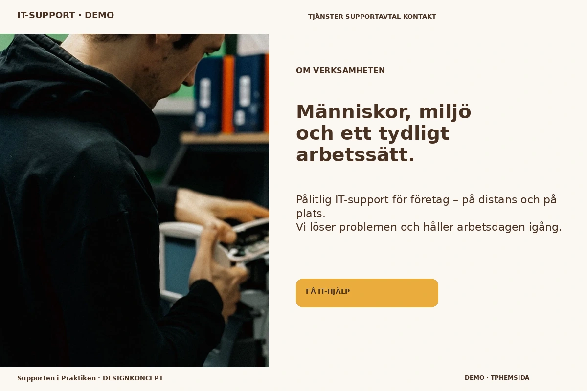 Supporten i Praktiken – Om verksamheten för it-support