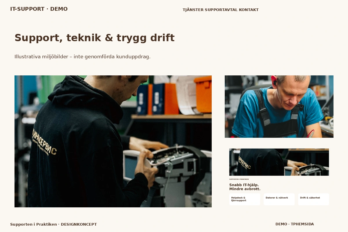 Supporten i Praktiken – Support, teknik & trygg drift för it-support