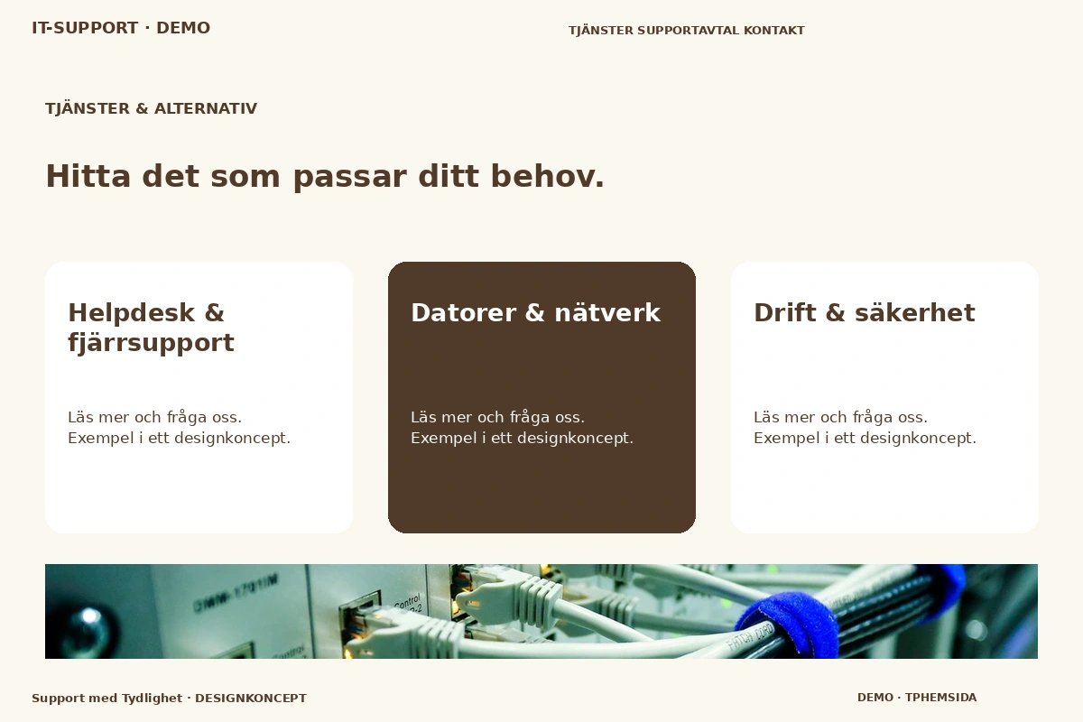Support med Tydlighet – Tjänster & alternativ för it-support