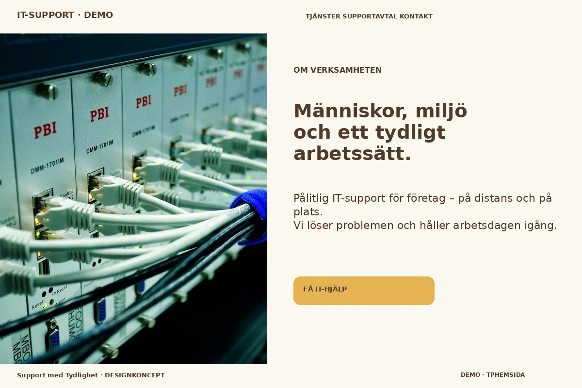 Support med Tydlighet – Om verksamheten för it-support