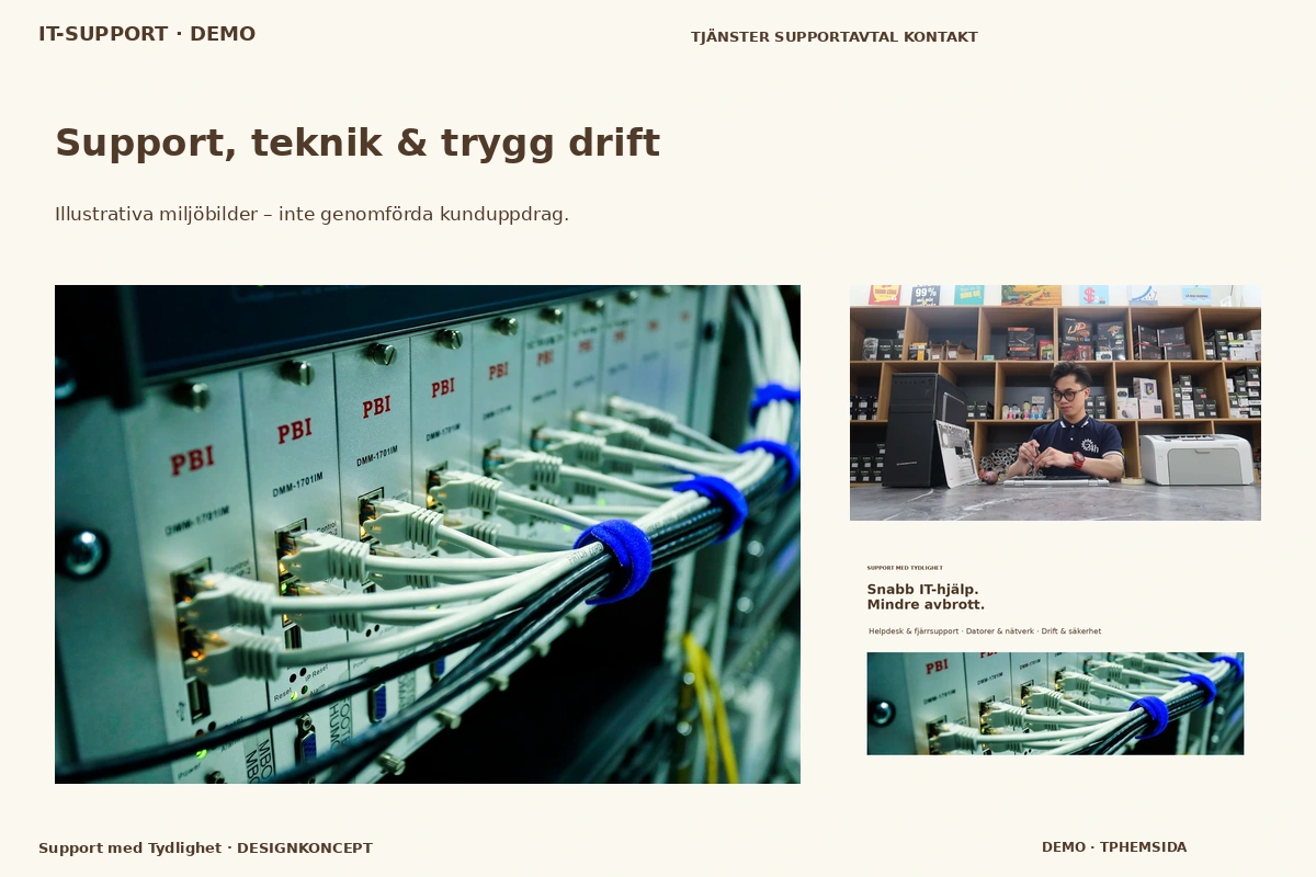 Support med Tydlighet – Support, teknik & trygg drift för it-support