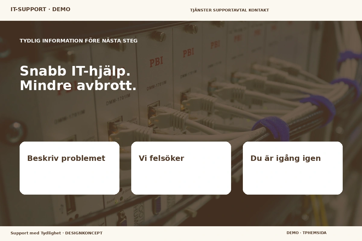 Support med Tydlighet – Inför ditt val för it-support