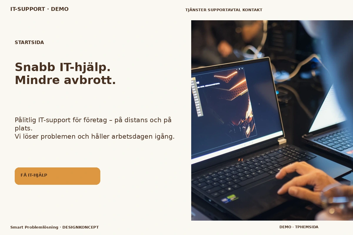 Smart Problemlösning – Startsida för it-support