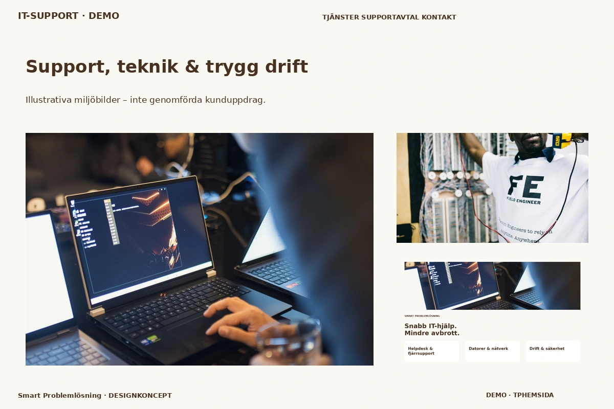 Smart Problemlösning – Support, teknik & trygg drift för it-support
