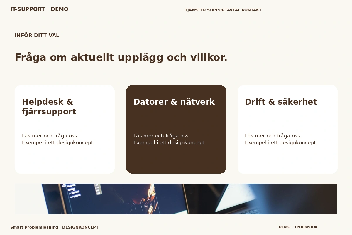 Smart Problemlösning – Alternativ & villkor för it-support
