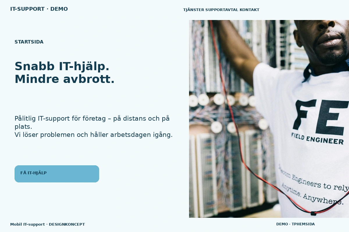 Mobil IT-support – Startsida för it-support