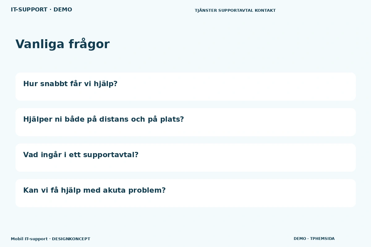Mobil IT-support – Vanliga frågor för it-support