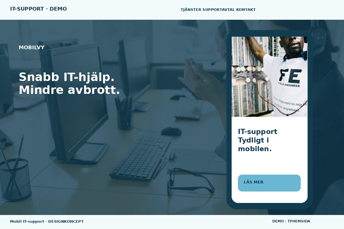 Mobil IT-support – Mobilvy för it-support