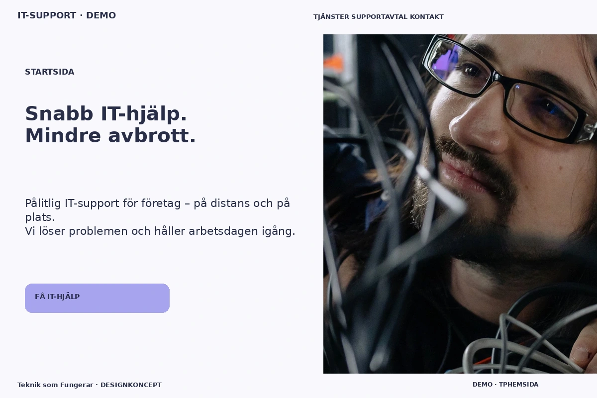 Teknik som Fungerar – Startsida för it-support