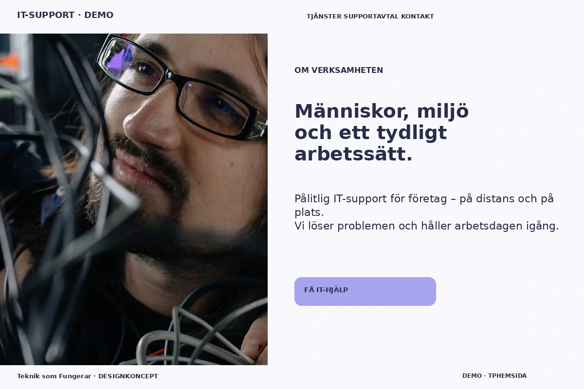 Teknik som Fungerar – Om verksamheten för it-support