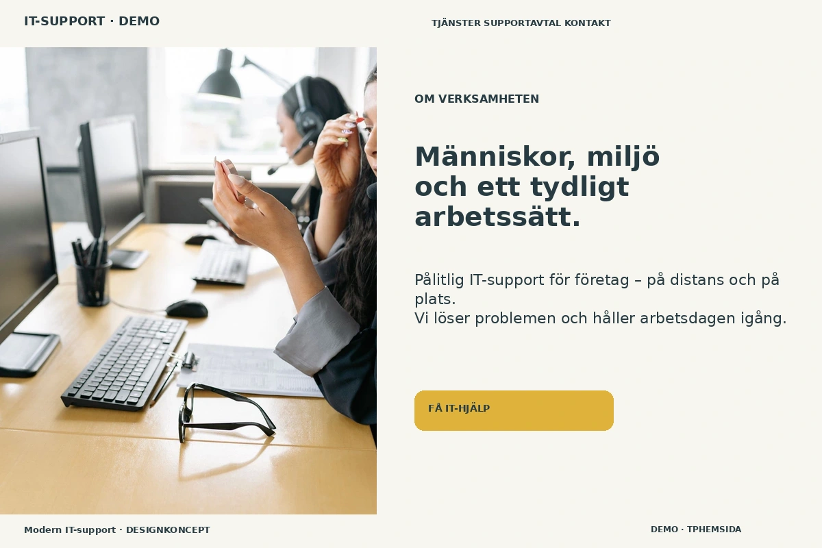 Modern IT-support – Om verksamheten för it-support