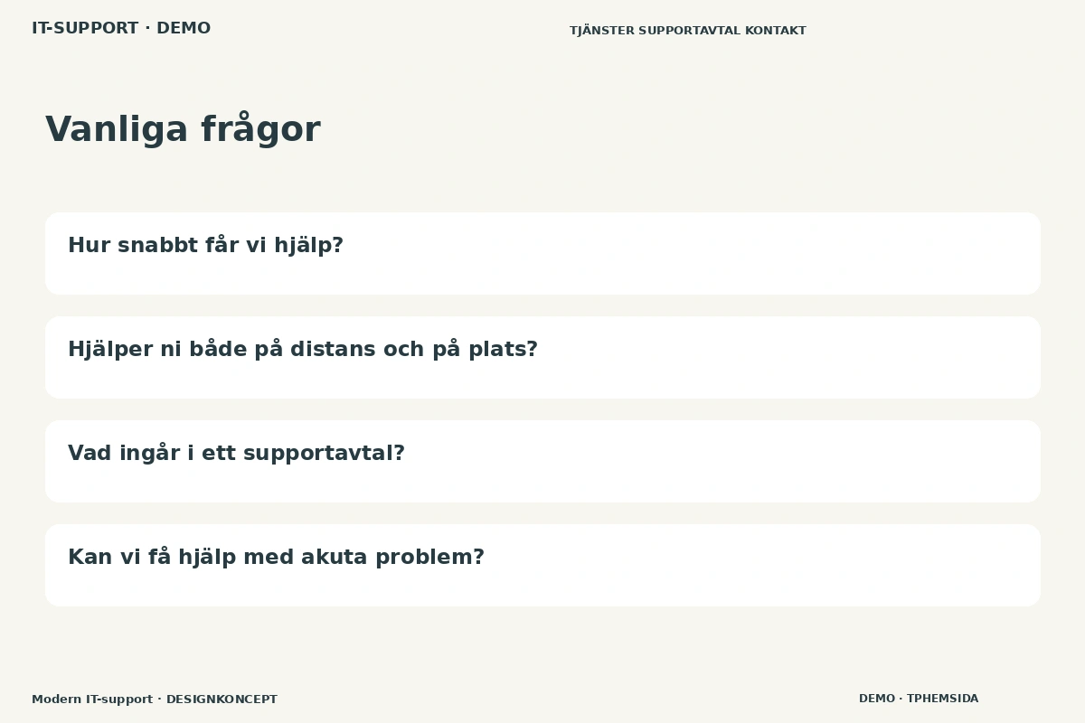 Modern IT-support – Vanliga frågor för it-support