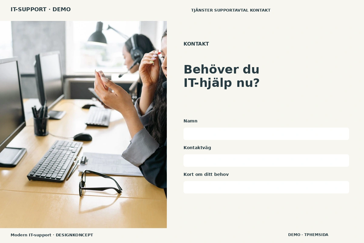 Modern IT-support – Kontakt för it-support