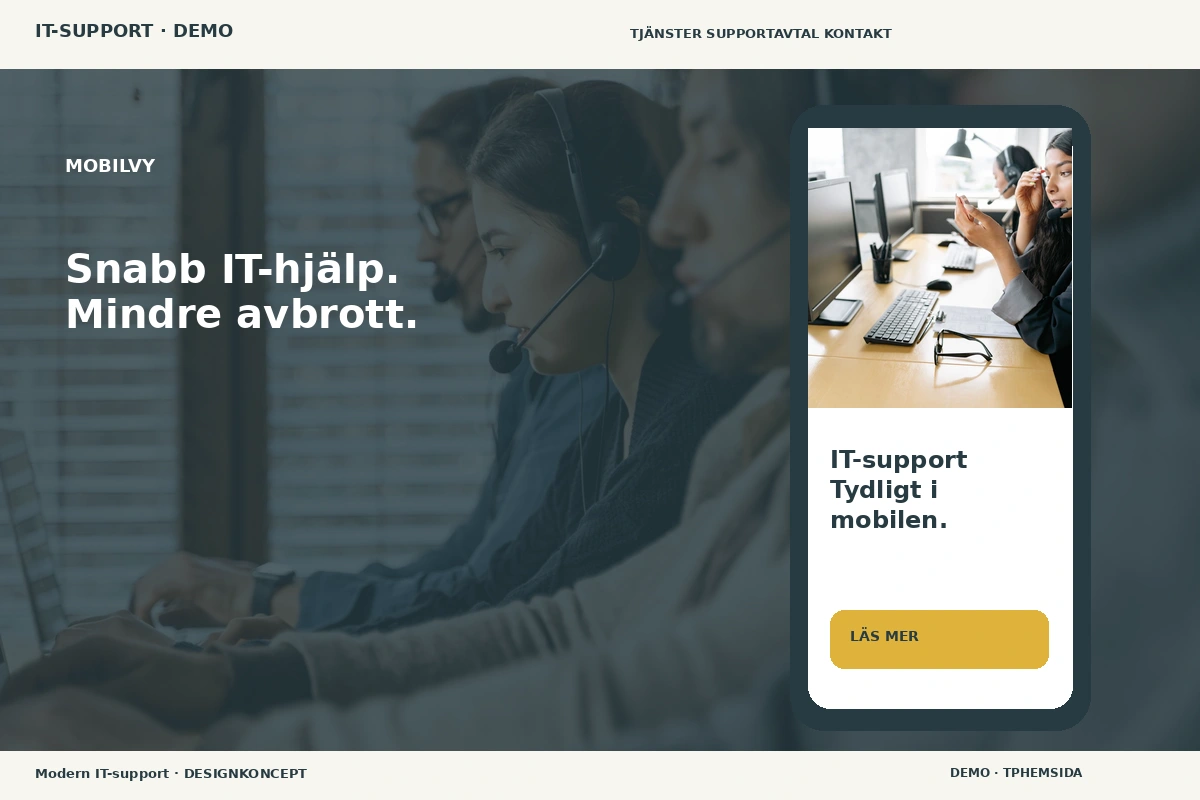Modern IT-support – Mobilvy för it-support