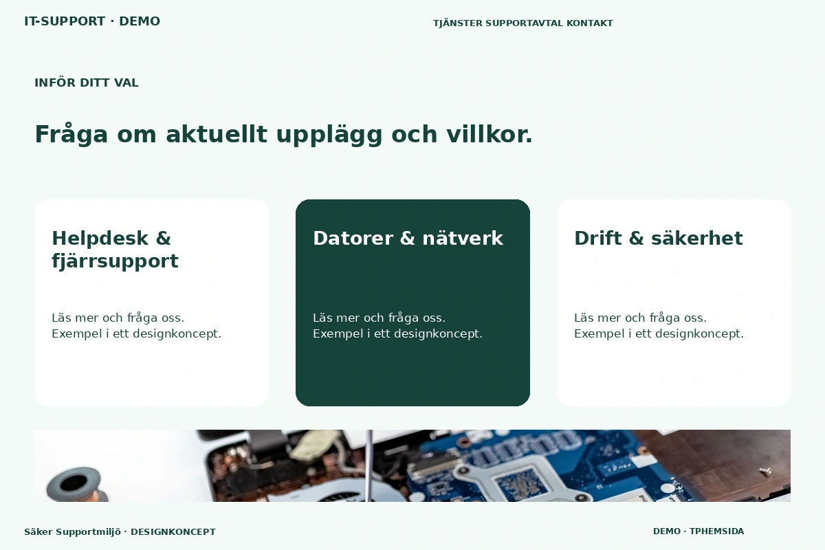 Säker Supportmiljö – Alternativ & villkor för it-support