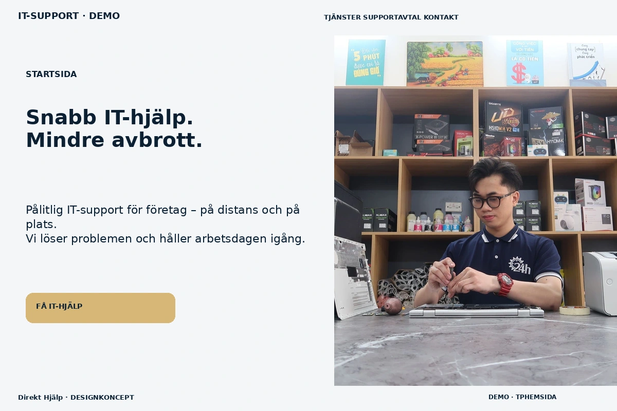 Direkt Hjälp – Startsida för it-support