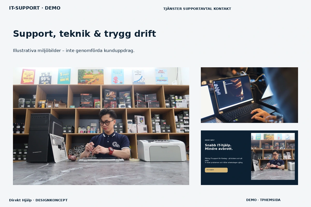Direkt Hjälp – Support, teknik & trygg drift för it-support