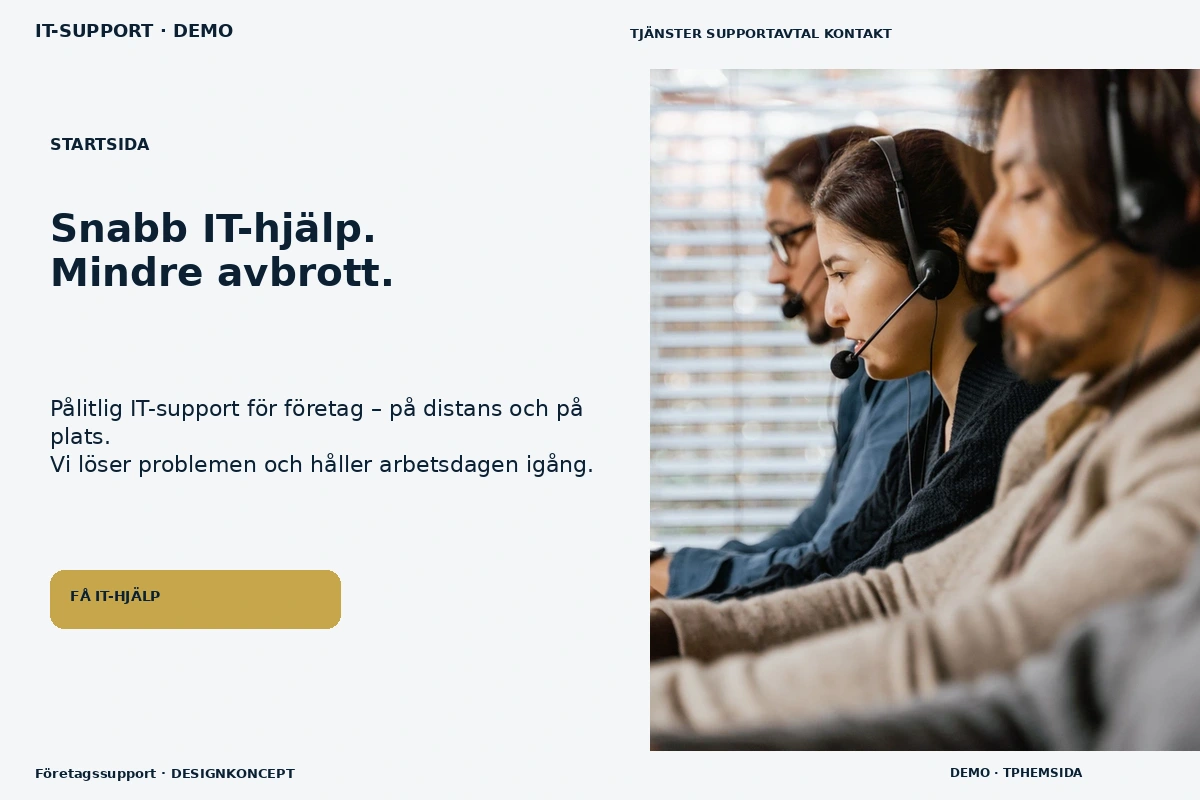 Företagssupport – Startsida för it-support