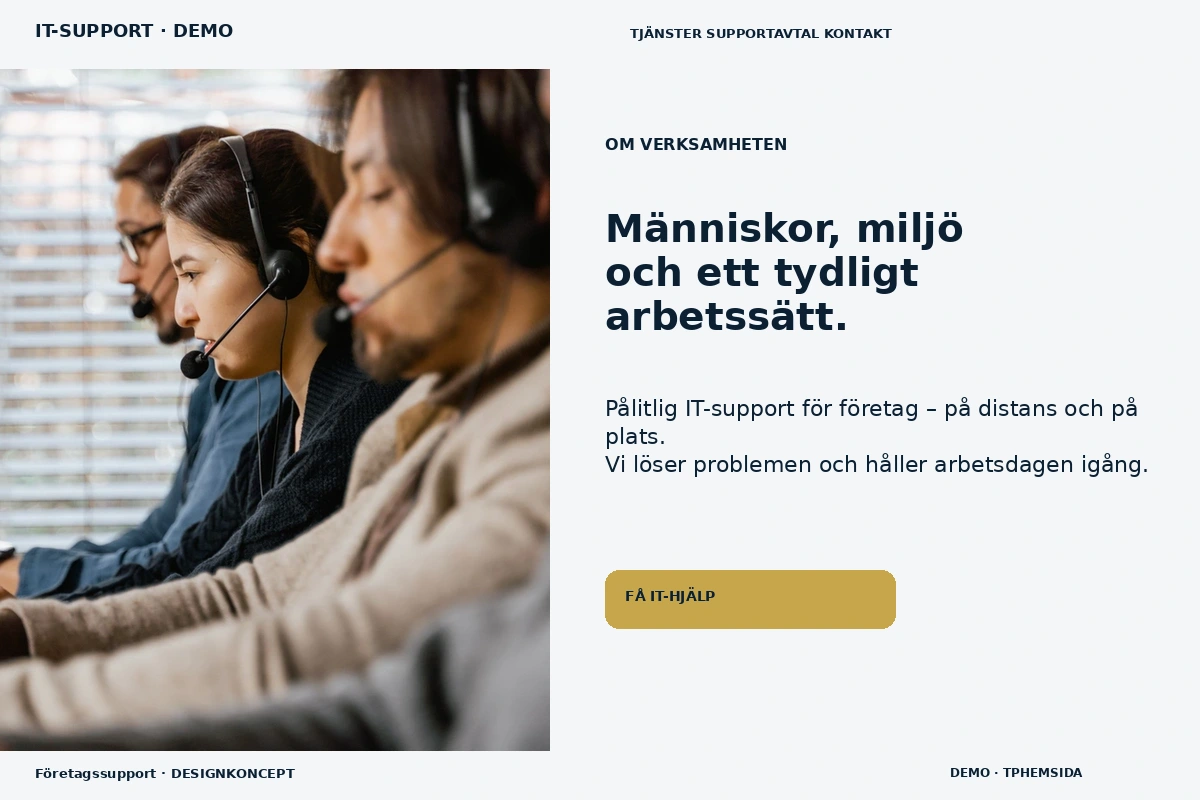 Företagssupport – Om verksamheten för it-support