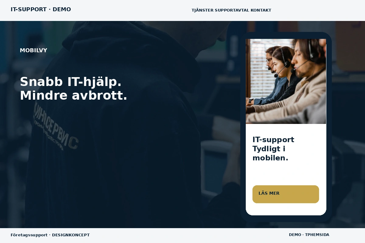 Företagssupport – Mobilvy för it-support
