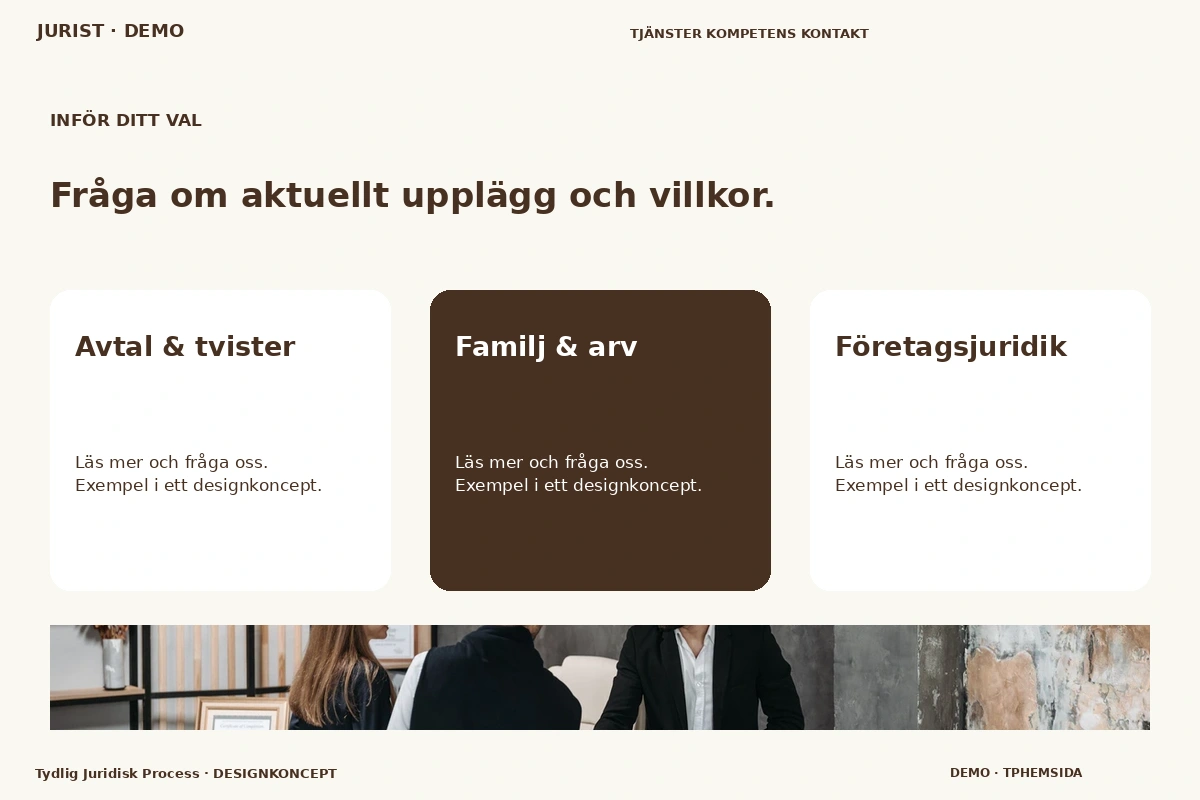 Tydlig Juridisk Process – Alternativ & villkor för jurist