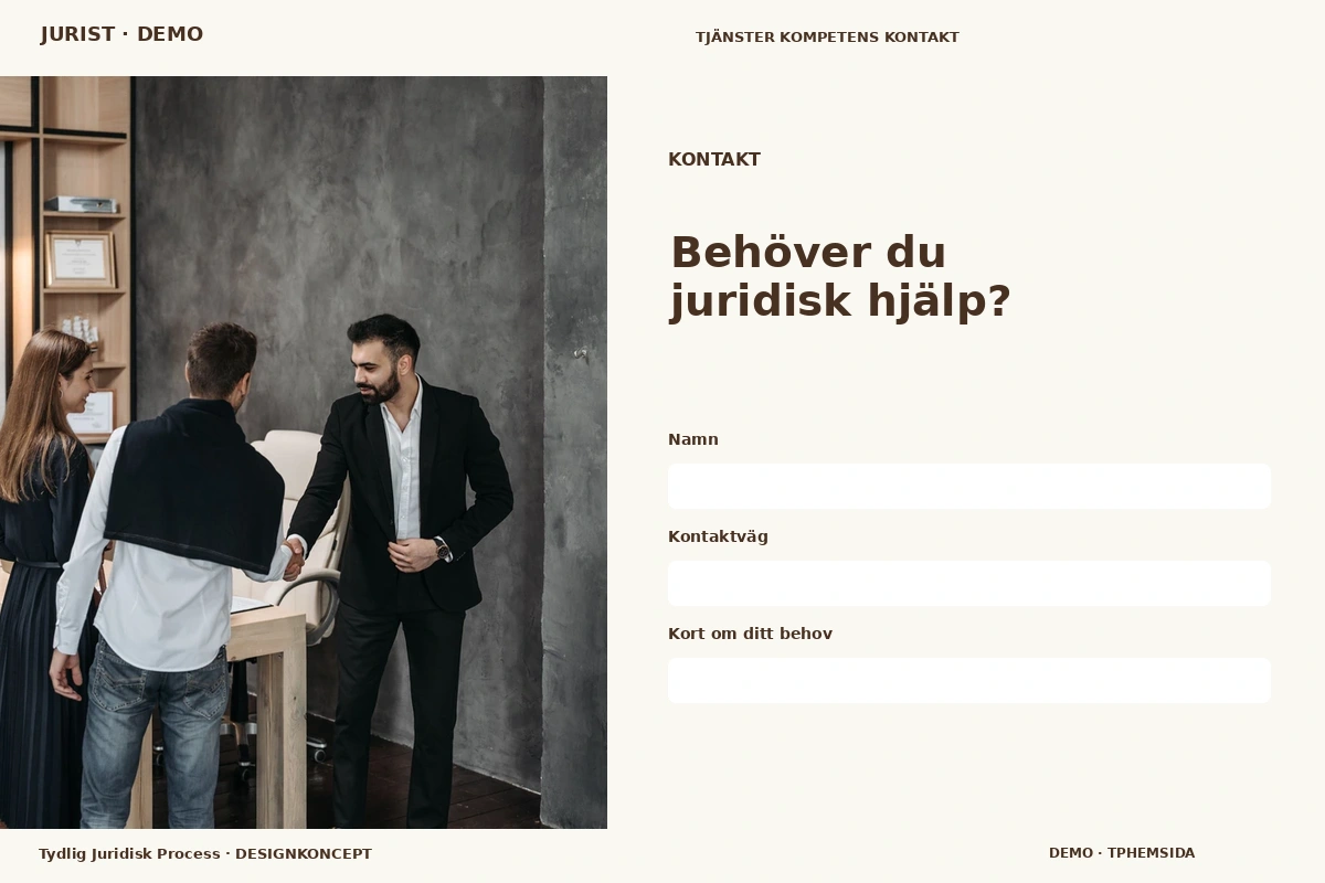 Tydlig Juridisk Process – Kontakt för jurist