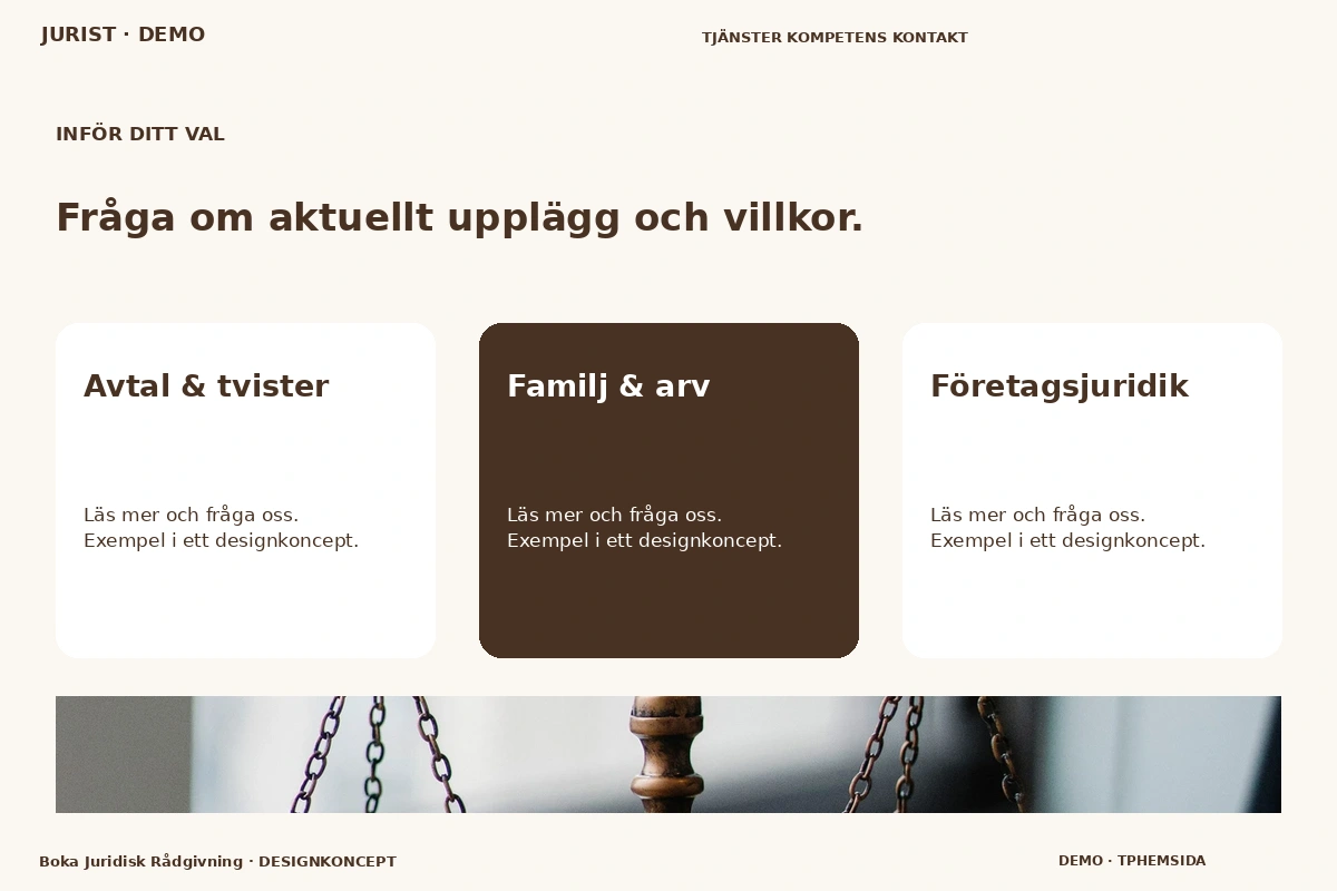 Boka Juridisk Rådgivning – Alternativ & villkor för jurist