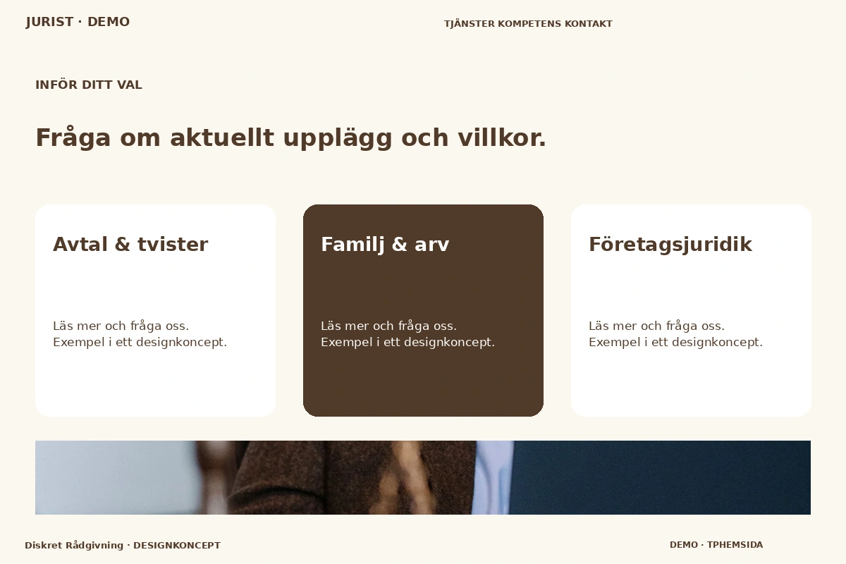Diskret Rådgivning – Alternativ & villkor för jurist