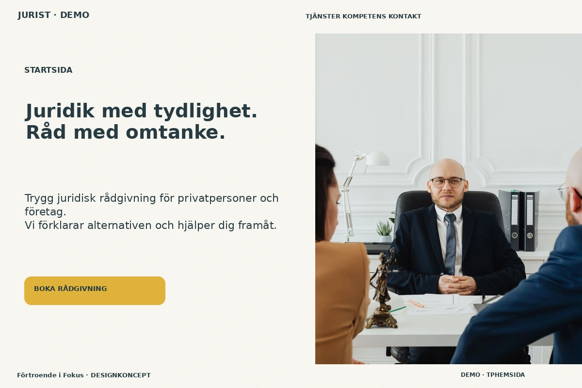 Förtroende i Fokus – Startsida för jurist