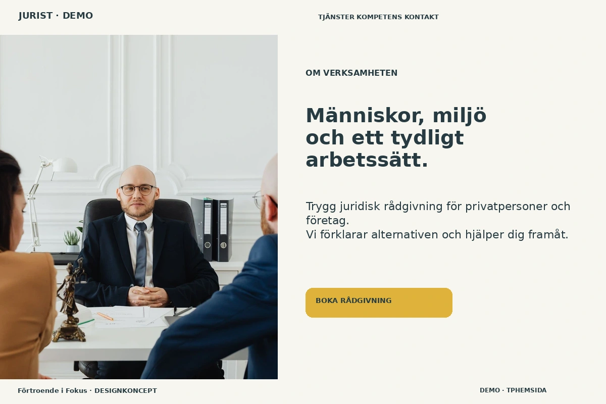 Förtroende i Fokus – Om verksamheten för jurist