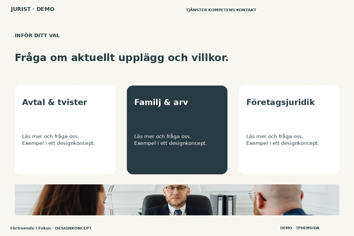Förtroende i Fokus – Alternativ & villkor för jurist