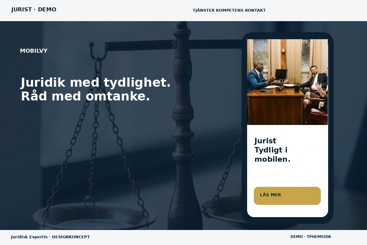 Juridisk Expertis – Mobilvy för jurist