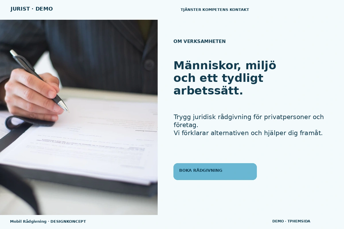Mobil Rådgivning – Om verksamheten för jurist