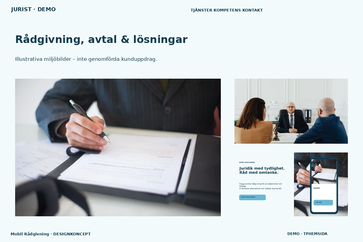 Mobil Rådgivning – Rådgivning, avtal & lösningar för jurist