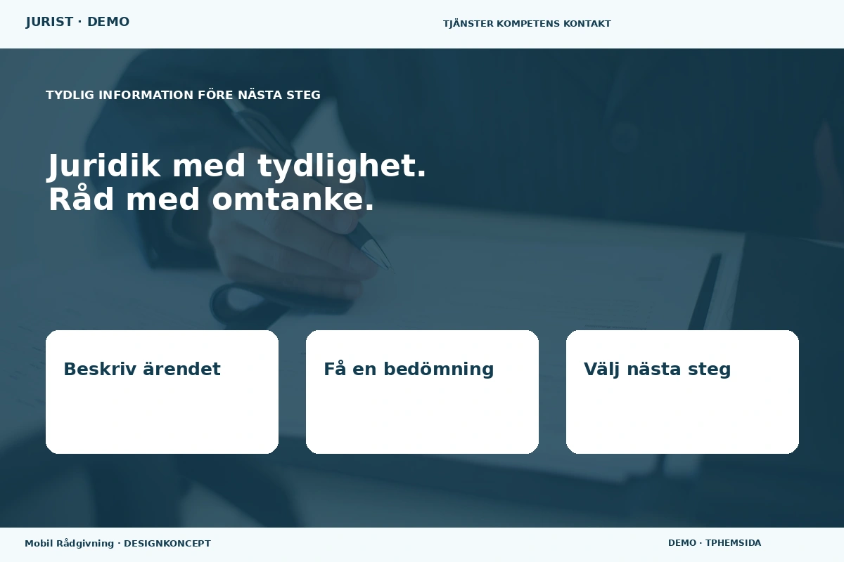 Mobil Rådgivning – Inför ditt val för jurist