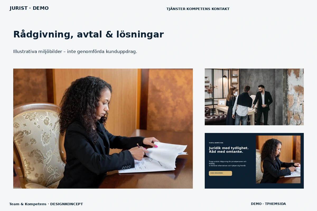 Team & Kompetens – Rådgivning, avtal & lösningar för jurist
