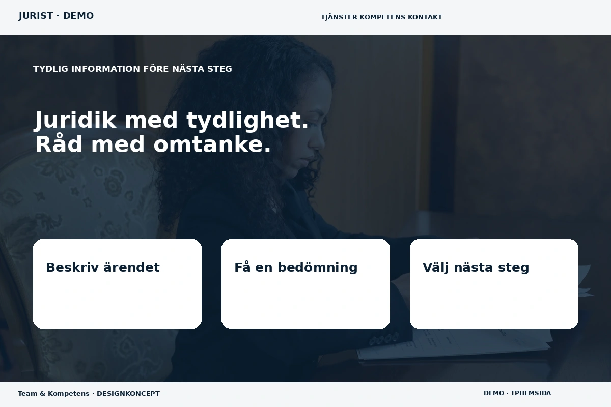 Team & Kompetens – Inför ditt val för jurist