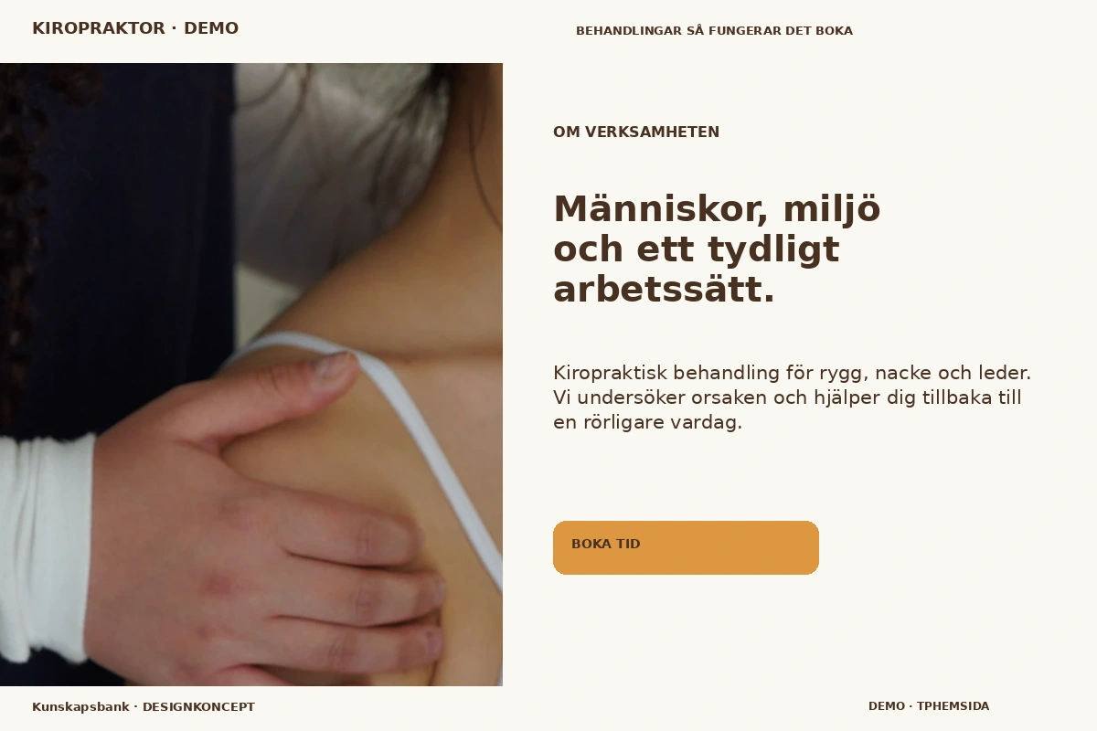 Kunskapsbank – Om verksamheten för kiropraktor