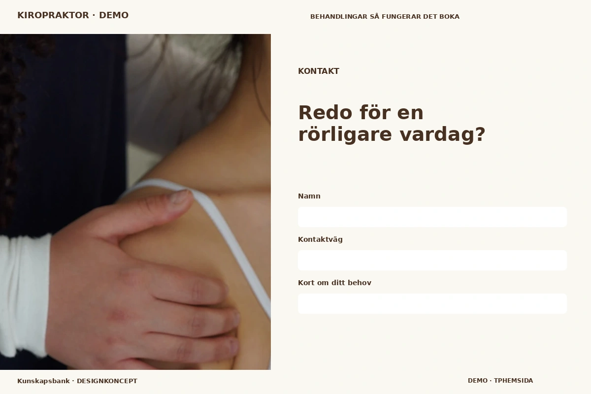 Kunskapsbank – Kontakt för kiropraktor