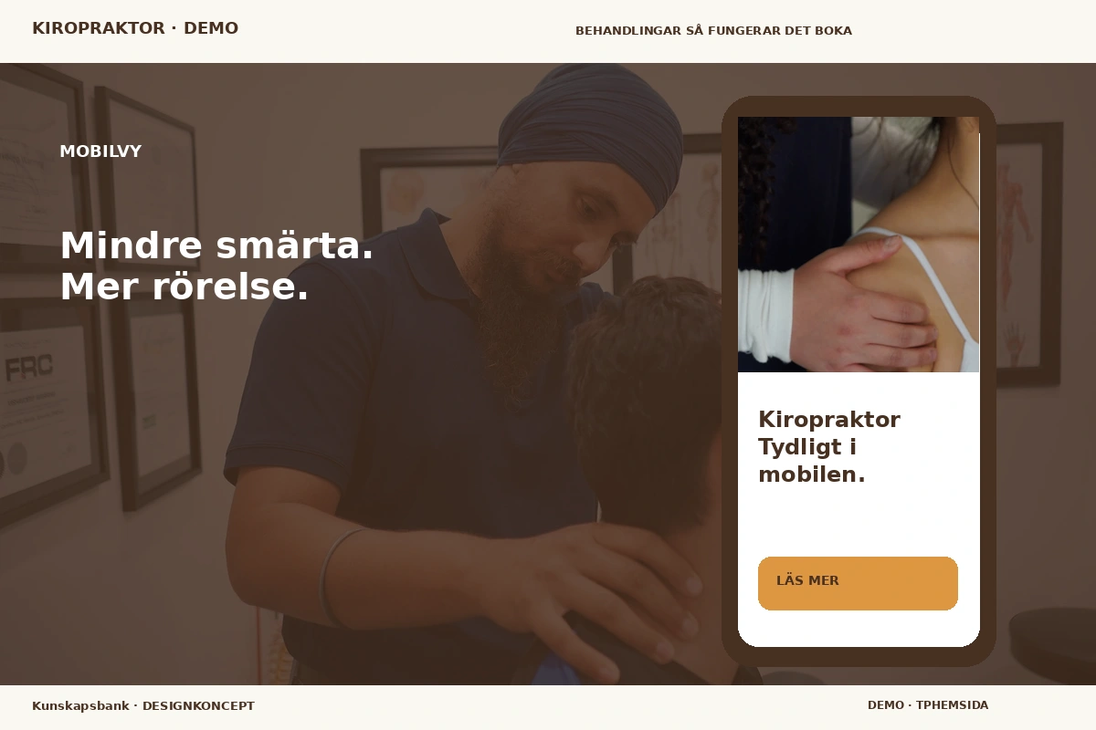 Kunskapsbank – Mobilvy för kiropraktor