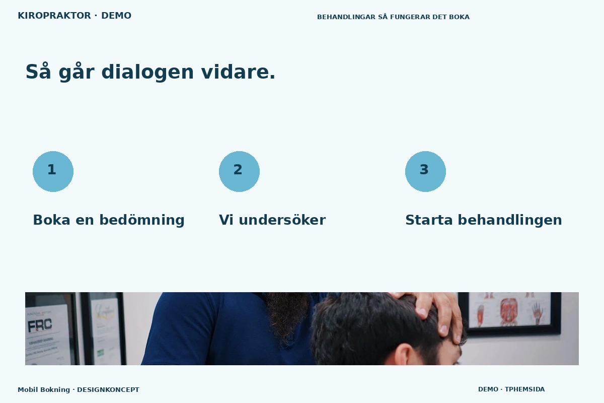 Mobil Bokning – Så fungerar dialogen för kiropraktor