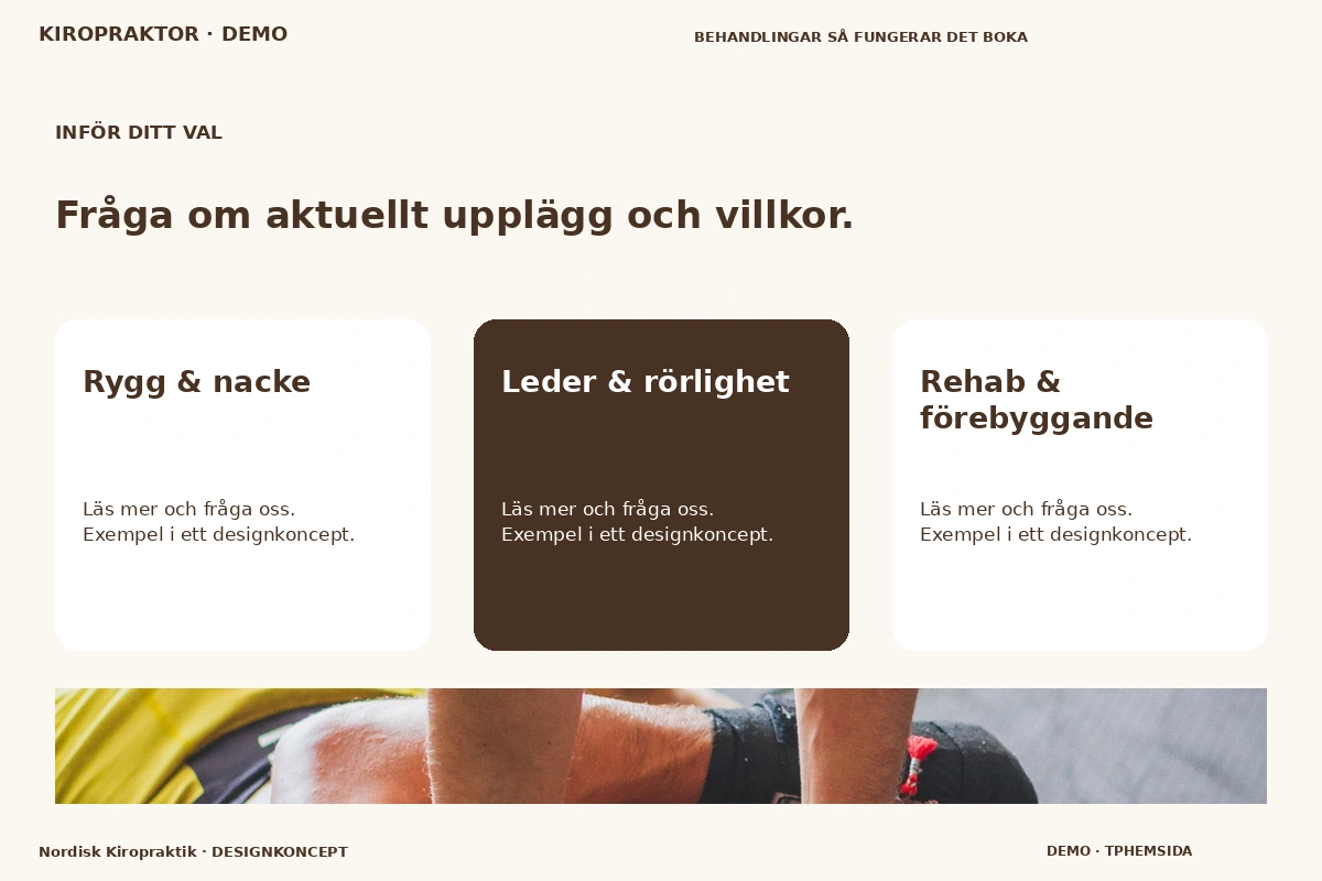 Nordisk Kiropraktik – Alternativ & villkor för kiropraktor