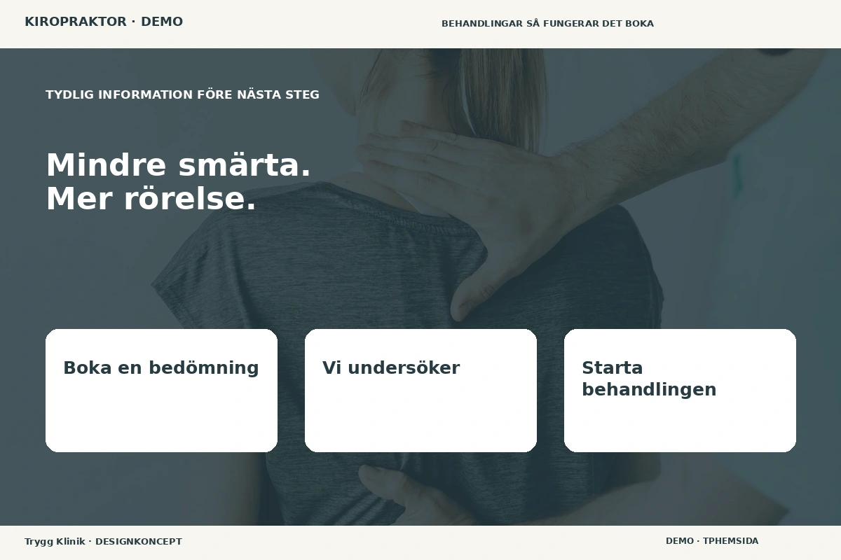 Trygg Klinik – Inför ditt val för kiropraktor