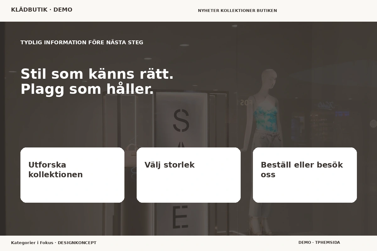 Kategorier i Fokus – Inför ditt val för klädbutik