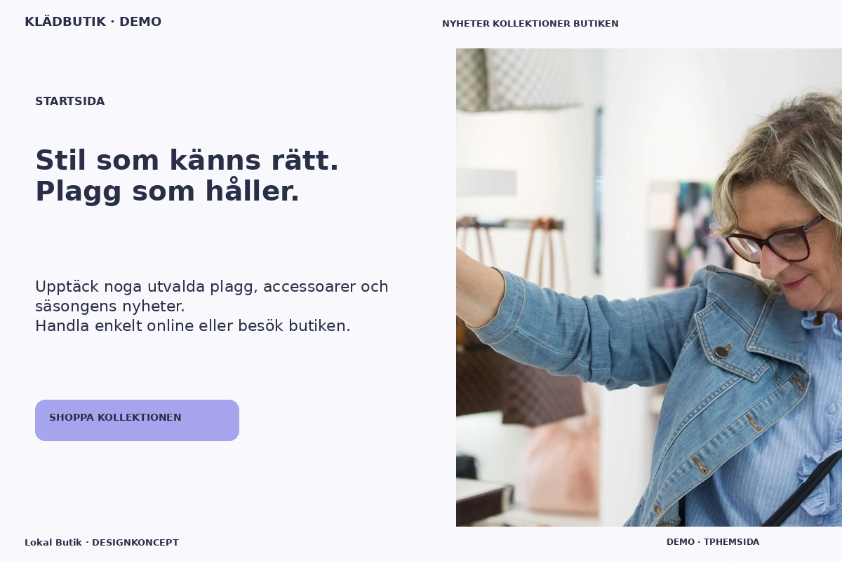 Lokal Butik – Startsida för klädbutik