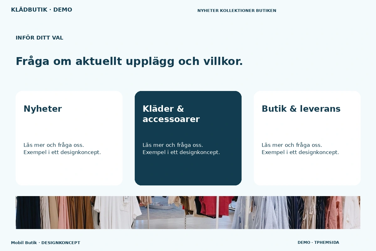 Mobil Butik – Alternativ & villkor för klädbutik