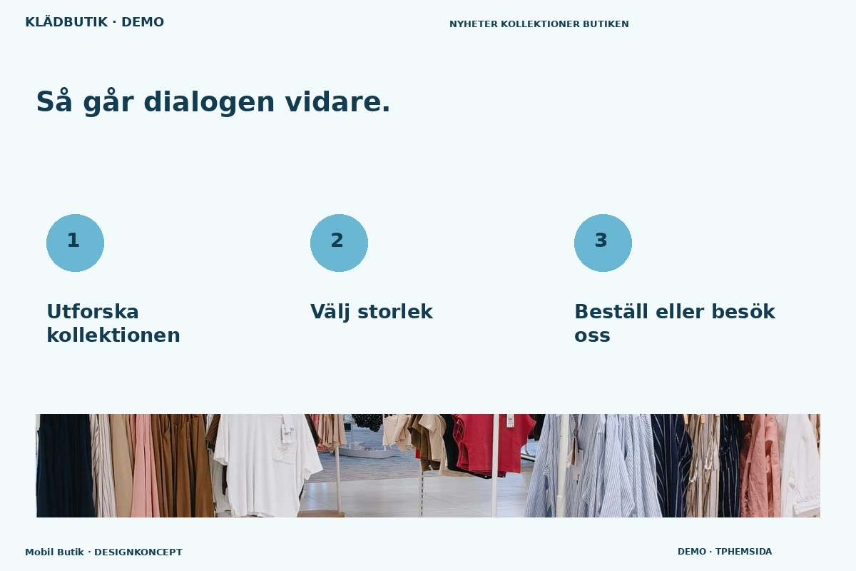 Mobil Butik – Så fungerar dialogen för klädbutik