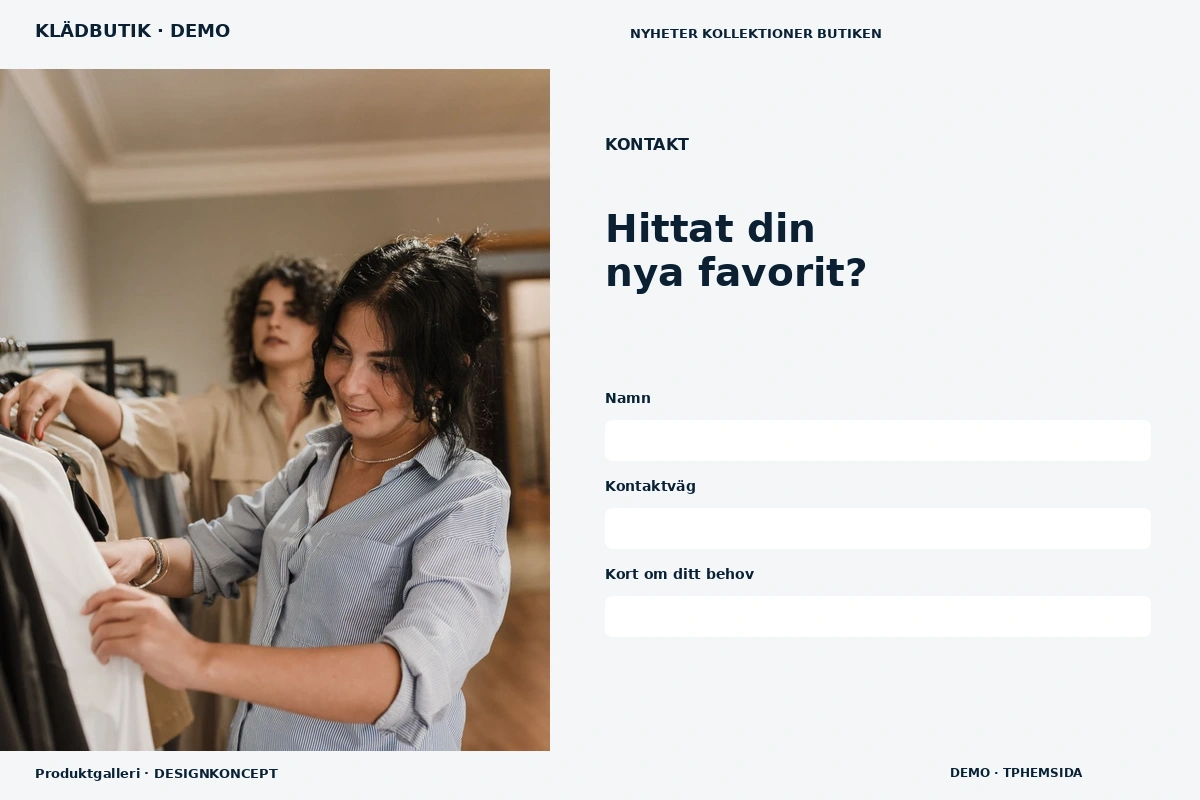 Produktgalleri – Kontakt för klädbutik