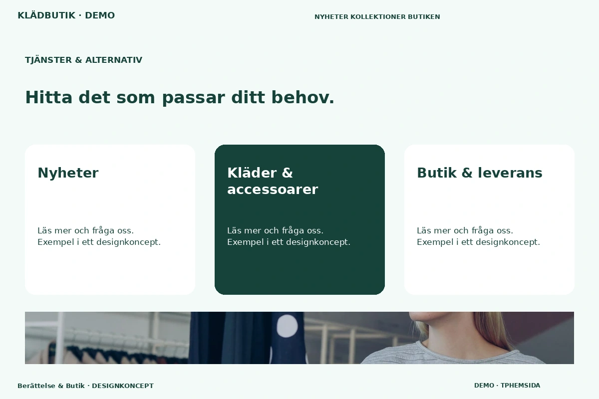 Berättelse & Butik – Tjänster & alternativ för klädbutik